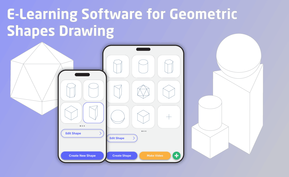 E-Learning Software for Geometric Shapes Drawing