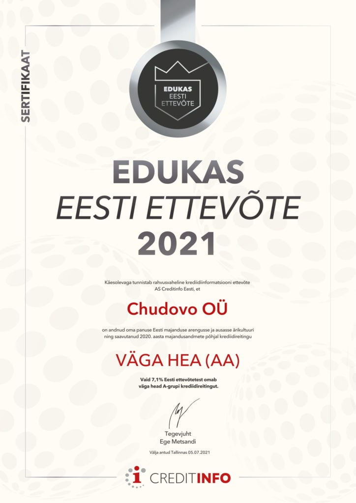 Stärkstes Unternehmen in Estland 2021' 