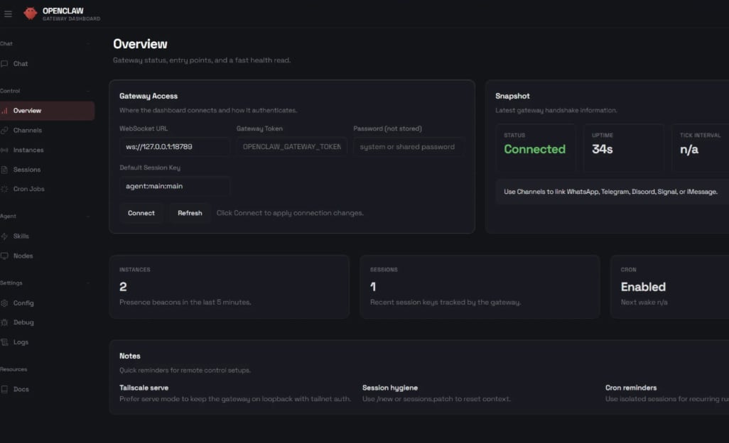How to access OpenClaw locally and interact
